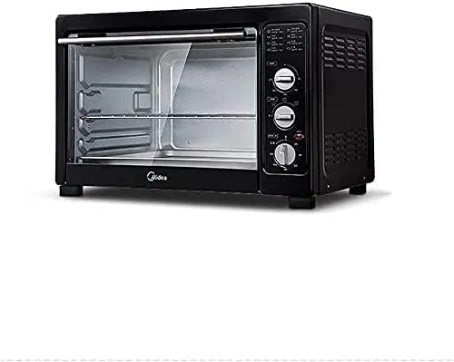 Forno elettrico, 38 L, libera installazione, nero, Forno Elettrico da Tavolo per Uso Domestico di Grande capacità Piccolo Forno Nero per Dolci da