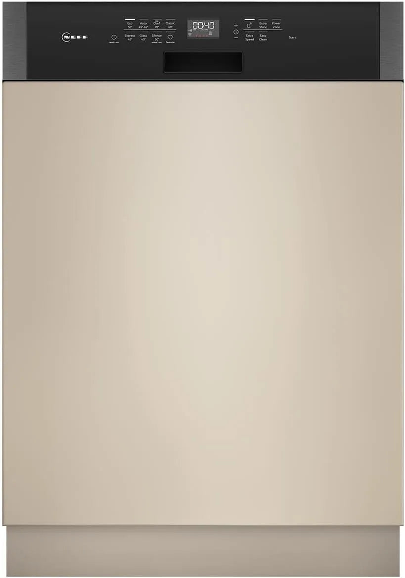NEFF S147ZCS01E Lavastoviglie, N 70, Smart lavastoviglie parzialmente integrata, cassetto portaposate, lavabile in lavastoviglie, prodotto in Germania