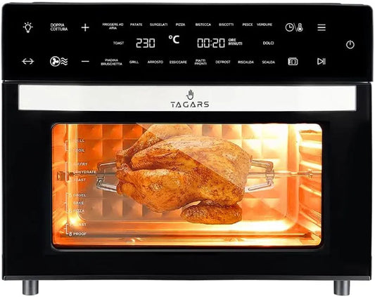 Forno elettrico, 30 L, 1800 W, 18 programmi, timer, display digitale, Sistema A Riscaldamento Rapido