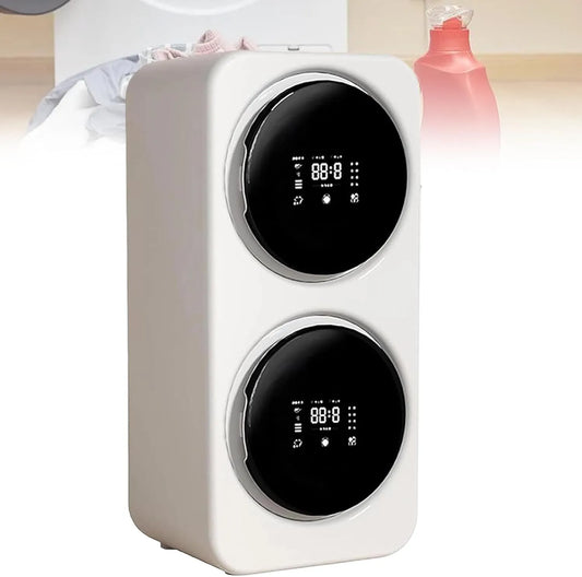 Lavatrice S5Wall-mountedmodel-White, montaggio a parete, bianco, Lavatrice Asciugatrice A Doppia Camera, Asciugatrice Compatta per Centrifuga