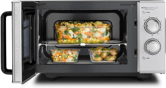 Caso Forno a microonde, 25 L, 1000 W, grill, timer, argento, MG 25 Ecostyle Ceramic
