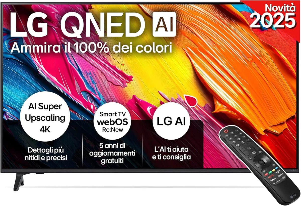 LG QNED70 Smart TV, 65 pollici, televisore, 4K UHD, Serie QNED70 2025 Smart TV 4K - 65QNED70A6A