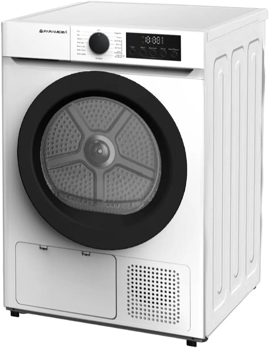 Asciugatrice DRM008W, 8 kg, classe energetica E, bianco, PYRAMIDEA Asciugatrice Capacità 8 kg Classe Energetica E Colore Bianco DRM008W