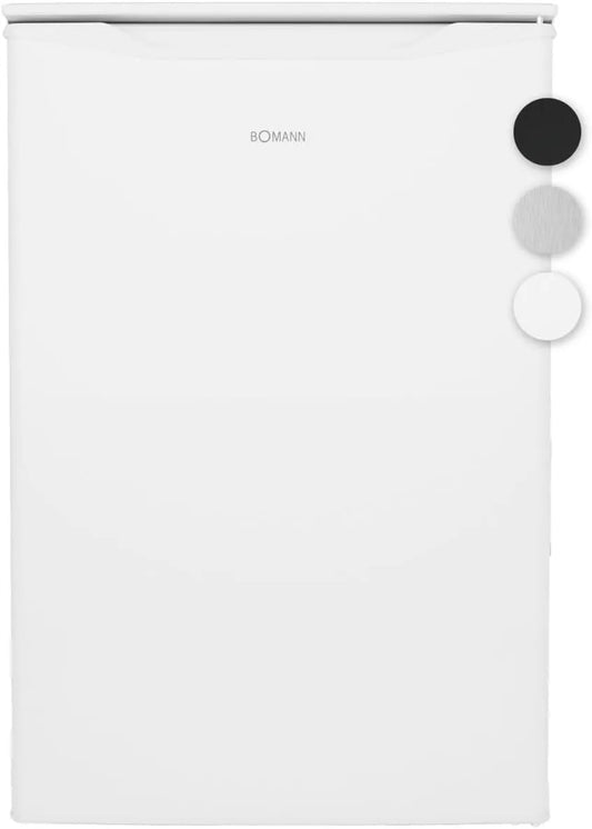 Bomann GS7253-Bianco Congelatore, 87 L, 40 dB, classe energetica E, vano congelatore, 2 zone di temperatura, freezer verticale, 3 Cassetti, Rumorosità