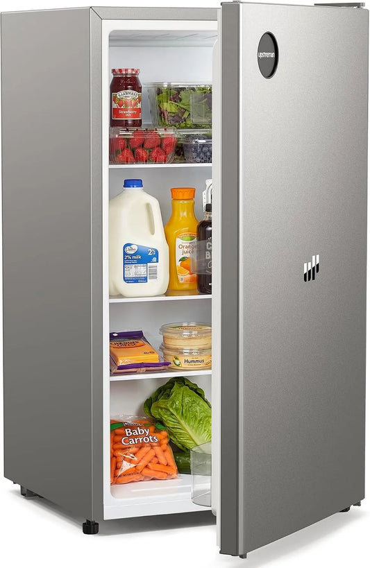 Congelatore CR91, 91 L, vano congelatore, freezer verticale, grigio, Frigorifero Monoporta con LED Integrata, Termostato Regolabile, Silenzioso