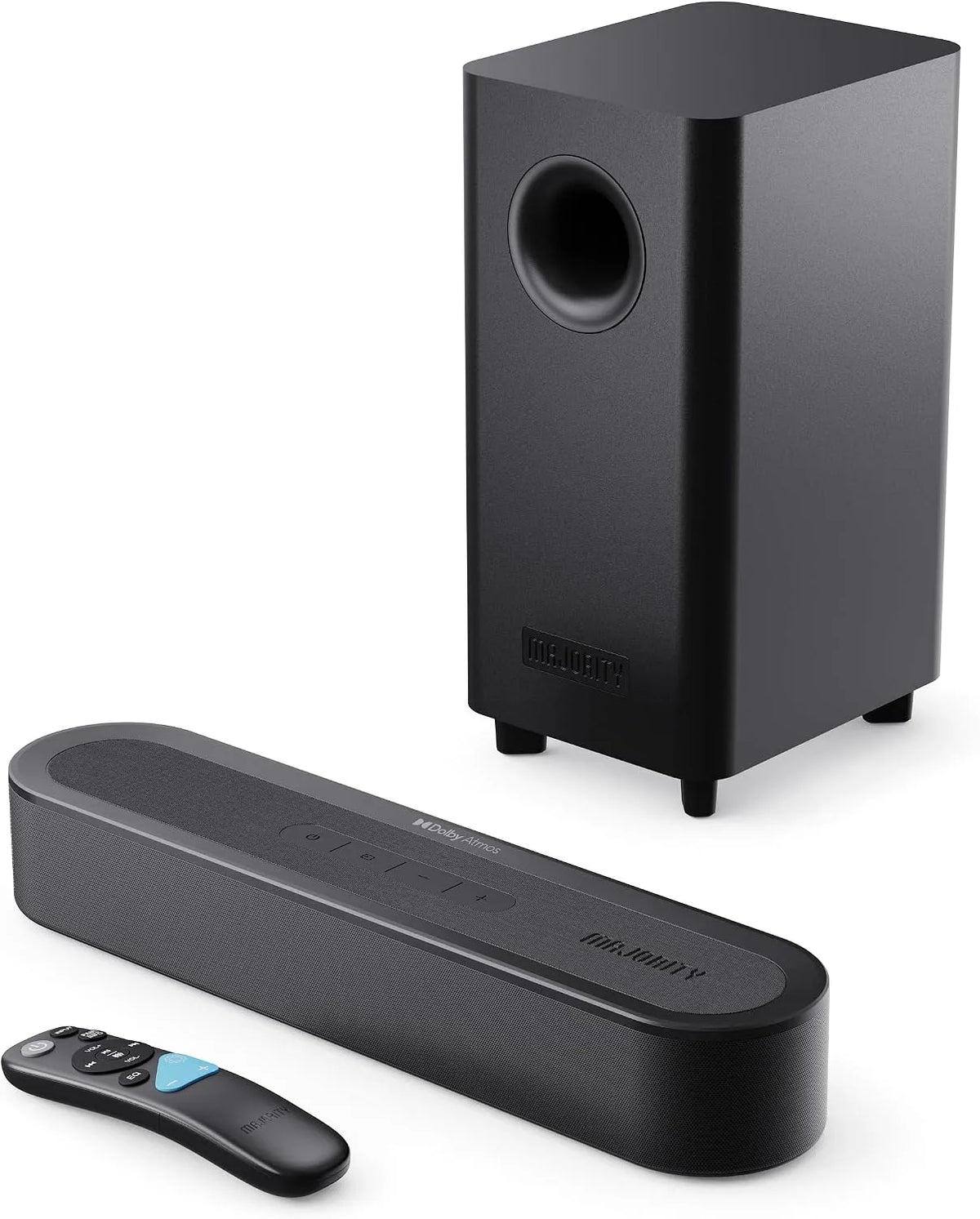Smart TV, televisore, Majority Bowfell Axis Atmos 200W Soundbar per TV con Subwoofer Senza Fili
