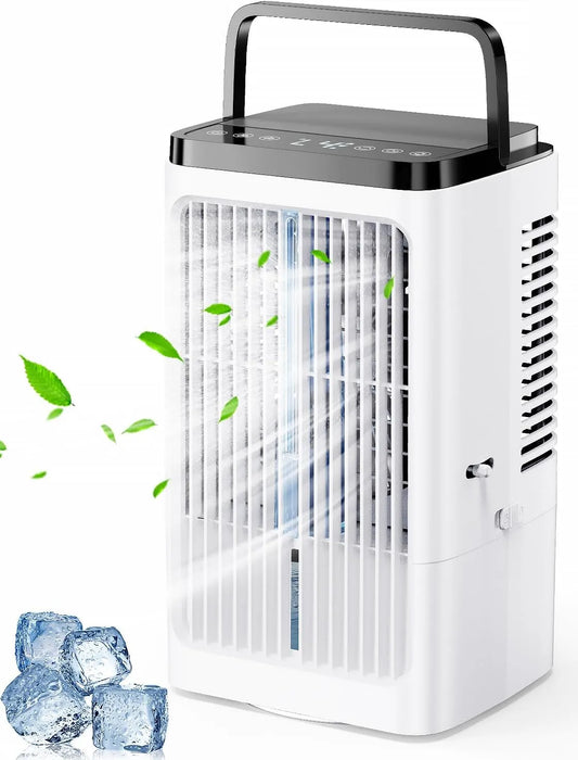 Condizionatore, portatile, timer, oscillazione, USB, Raffrescatore d'aria con 4 Velocità, Due Modalità Di Nebbia