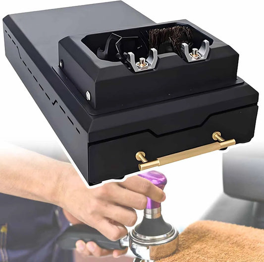 Prodotto Cassetto Rimovibile, Macchina Elettrica per La Pulizia dei Portafiltri da caffè 150 W, Dispositivo per La Pulizia dei Fondi di caffè da