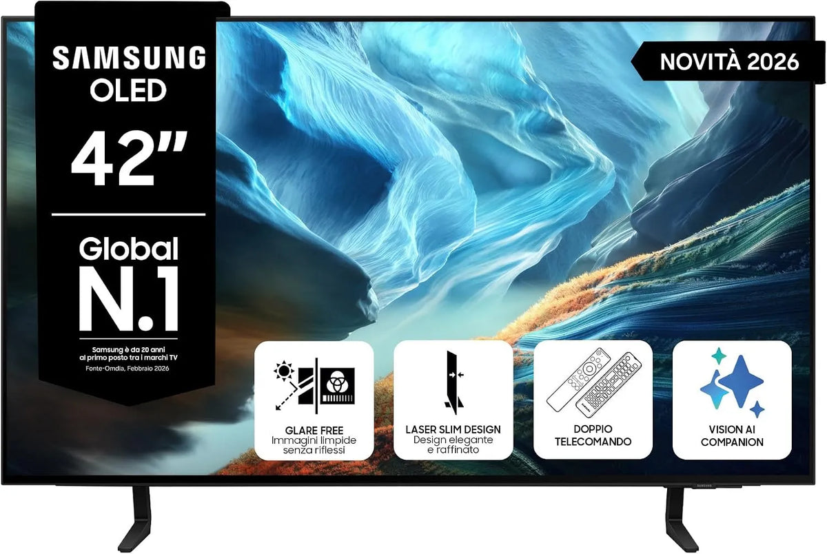 Samsung QE42S92HAEXZT NQ4 Smart TV, 42 pollici, 165 Hz, televisore, 4K UHD, OLED, HDR, audio Dolby, AI Gen 3 Processor, HDR 10+, Dolby Atmos, 2026