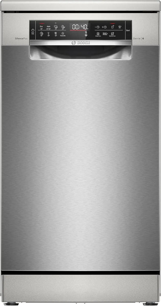 Bosch Serie 6 SPS6EMI21E Lavastoviglie, 45 cm, classe energetica C, formato slim, acciaio inox