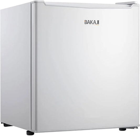 Frigorifero, 49 x 44 x 49 cm, bianco, BAKAJI Frigo Bar Mini Frigorifero 4 Scomparti Capacita' 46 LT Hotel Casa Ufficio Studio Campeggio Dimensione 49