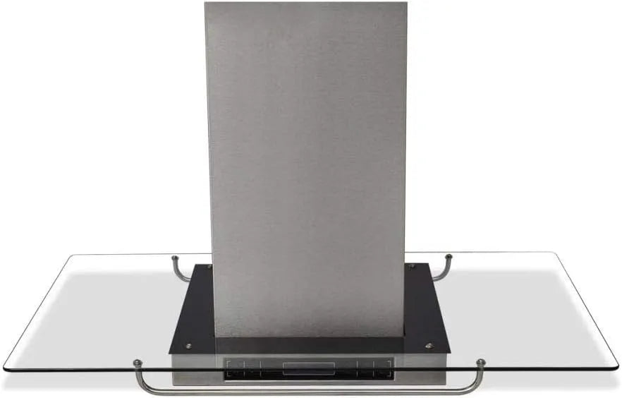 Cappa aspirante, 90 cm, cappa da cucina, display LCD, Festnight Cappa Isola Aspirante Sospeso da Cucina con Display LCD e LED Illuminazione 90 cm