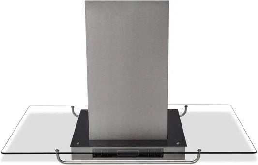 Cappa aspirante, 90 cm, cappa da cucina, display LCD, Festnight Cappa Isola Aspirante Sospeso da Cucina con Display LCD e LED Illuminazione 90 cm