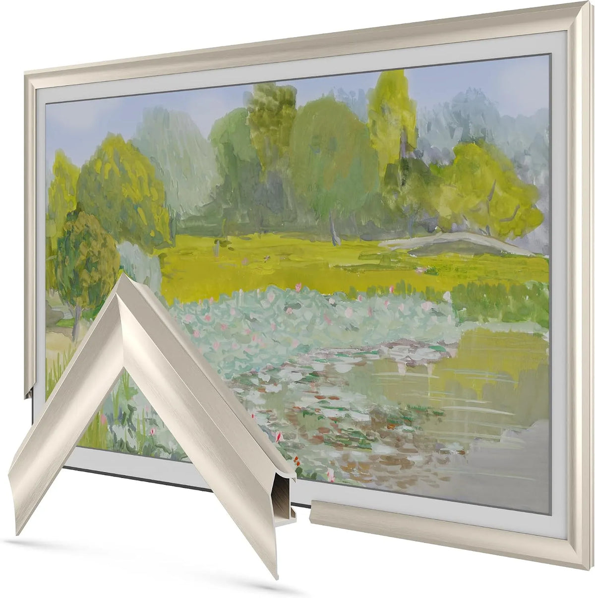 Samsung Smart TV, 32 pollici, televisore, argento, Cornice decorativa per TV Samsung The Frame