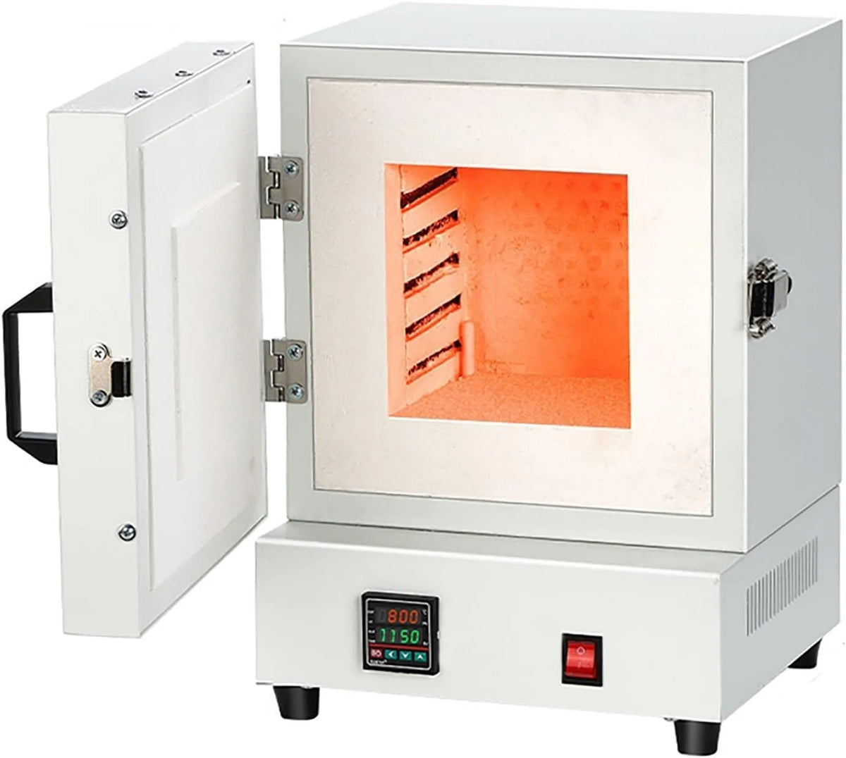 Forno elettrico, 2000 W, industriale, 2 zone di temperatura, sinterizzazione di ceramica, Forno a muffola chiuso, trattamento termico e riscaldamento