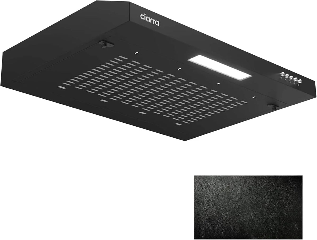 CIARRA CBCB6903 Cappa aspirante, 60cm, cappa da cucina, montaggio a parete, nero