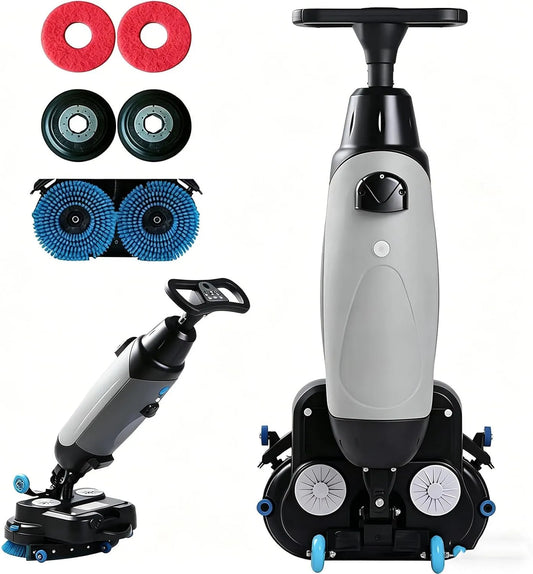 Lavasciuga Gray10000mah, 43 cm, 5 L, 250 W, 36 V, lavatrice, asciugatrice, grigio, Serbatoi per Acqua Pulita da 4, Lavasciuga Pavimenti Automatica