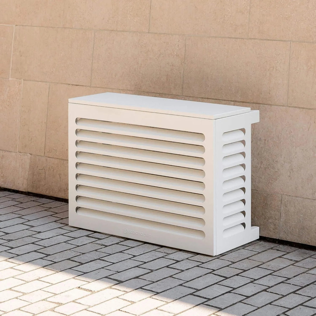 Prodotto 82 × 48 × 60 cm, Copertura per climatizzatore e pompa di calore, Bianco