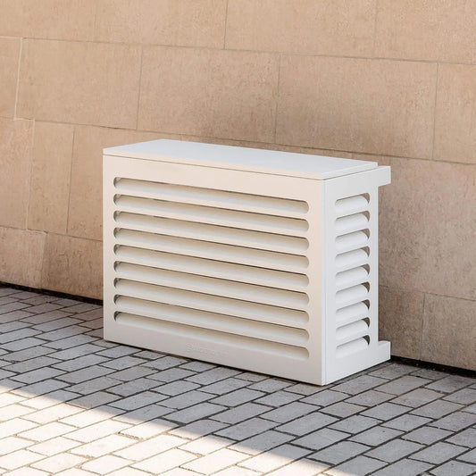 Prodotto 82 × 48 × 60 cm, Copertura per climatizzatore e pompa di calore, Bianco