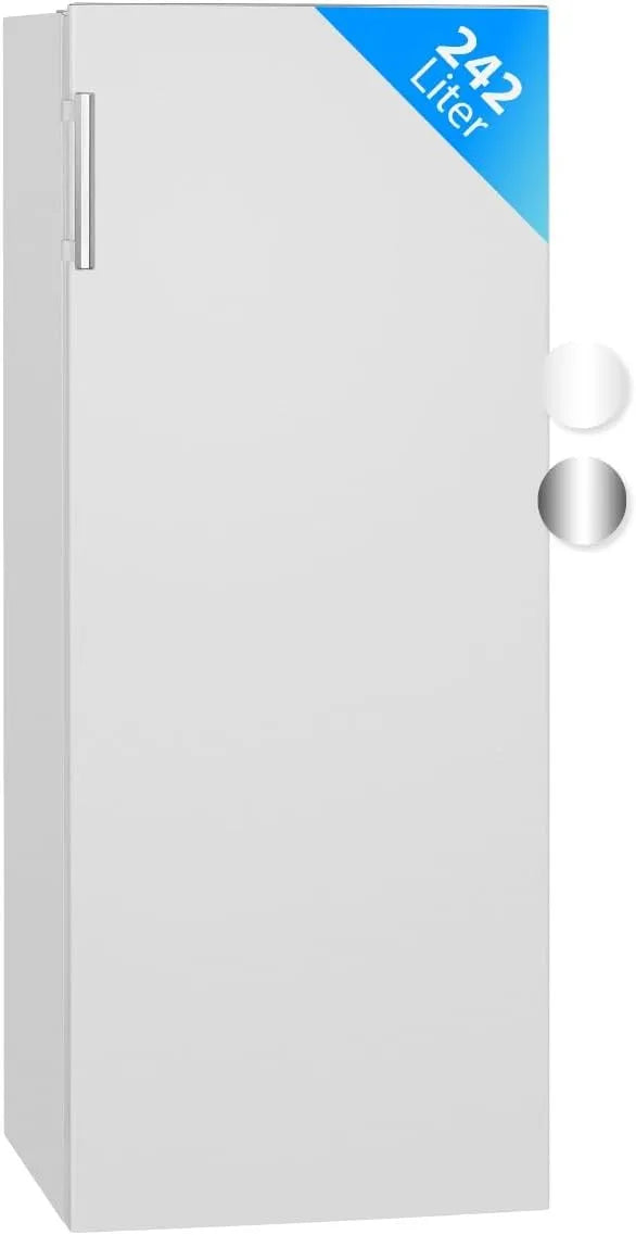 Bomann VS7316-1-blanc Frigorifero, 242 L, 2 zone di temperatura, bianco, 5 clayettes en verre, Éclairage intérieur à DEL, Contrôle de la température