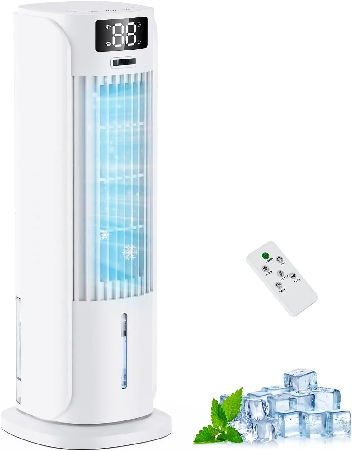 Condizionatore, portatile, timer, oscillazione, 6 Velocità 2 Modalità nebbia fredda, 800ML Raffrescatore d'aria, 3 in 1 Raffrescatore Evaporativo