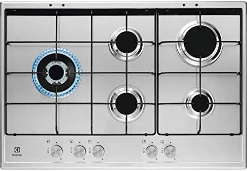 Electrolux Piano cottura a gas, 75cm, acciaio inox, fornello a gas, Electrolux - Piano cottura a gas KGS 7564 SX finitura inox da 75cm