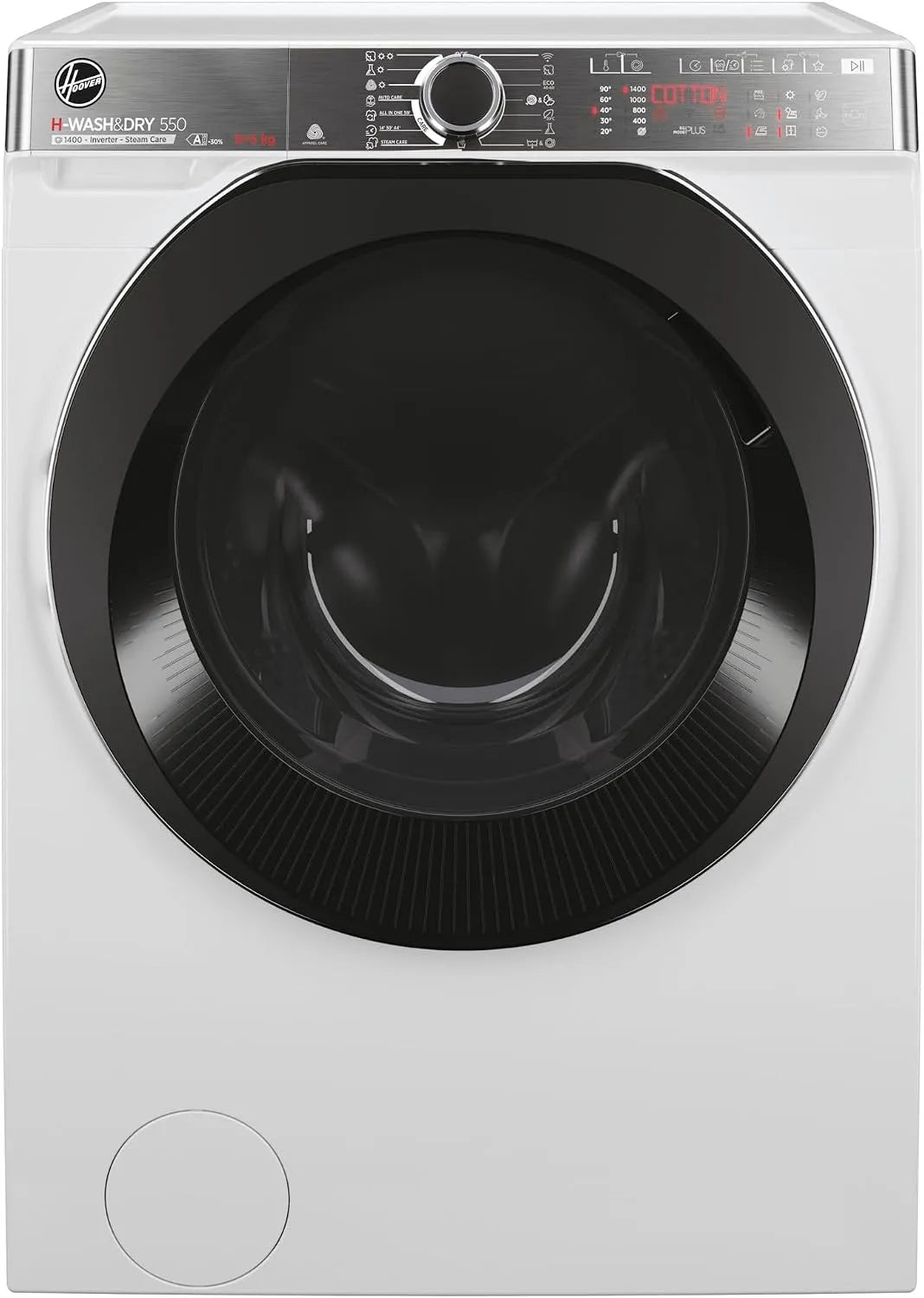 Hoover H5DPB 485BC9/1-S Lavasciuga, 8+5 kg, 89 x 60 x 53 cm, classe energetica A, lavatrice, asciugatrice, Wi-Fi, Bluetooth, Inverter, bianco