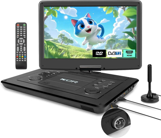 Smart TV, 15, 6 pollici, televisore, HDMI, USB, portatile, DVB-T2, batteria ricaricabile, Audio e formati multipl