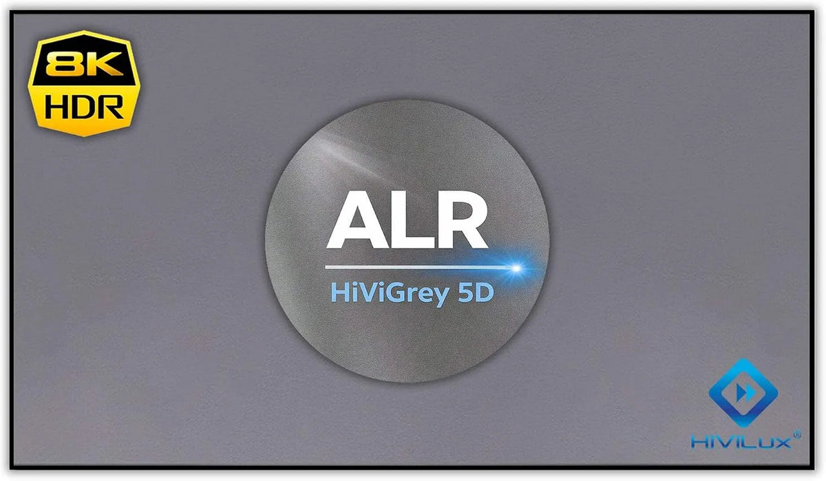 modello 5D, HDR, HDR Gain 1, 221 x 124 cm, grigio panno: HiViGrey Cinema 5D, 35, 16:9 100 pollici, Ultra Thin Zero ALR - Tela senza cornice