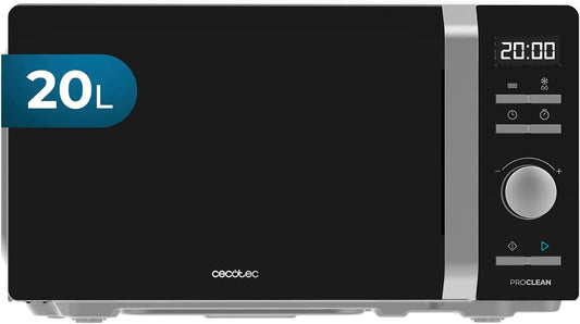 Cecotec Forno a microonde, 20 L, 700 W, grill, timer, Inverter, scongelamento, Piatto Girevole da 245mm, Display LED, 5 Livelli di Potenza, Riscalda e