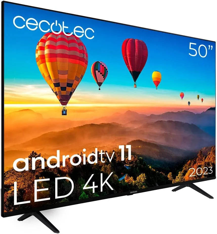 Cecotec ALU10050S. Smart TV, 50 pollici, televisore, 4K UHD, HDR, audio Dolby, senza cornice, Android OS, HDR10, Dolby Vision e Dolby Atmos, 2023