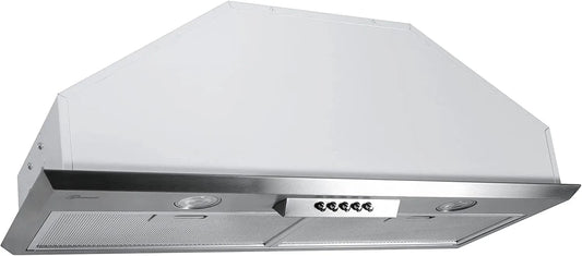 Dell Cappa aspirante, 52 cm, 1000 m3/h, cappa da cucina, da incasso, acciaio inox, GURARI 051 IS 52, cappa di circolazione dell'aria