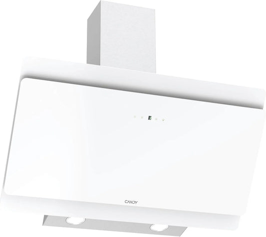 Candy M3/H Cappa aspirante, 90 CM, 213 W, 620 m3/h, 60 dB, cappa da cucina, illuminazione LED, timer, bianco, 4 Livelli Potenza, Valvola Antiretorno