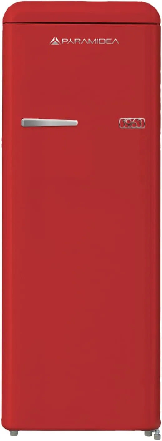 Frigorifero MAMBO2401R, 240 L, rosso, 218 L Netti, PYRAMIDEA Frigorifero Vintage Colorato Rosso Singola Porta Ventilato 240 L Lordi
