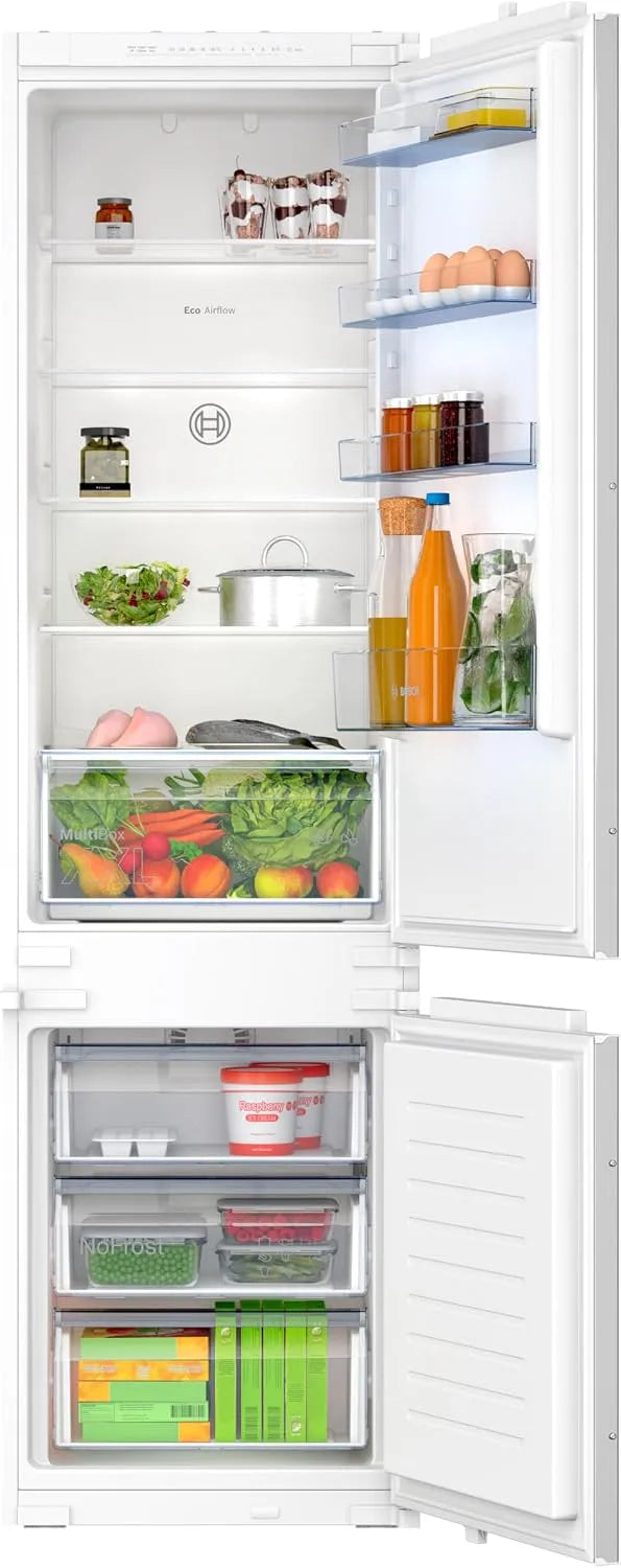 Bosch Serie 2 KIN96NSE0 Congelatore, 215 L, 194 x 56 cm, da incasso, vano congelatore, freezer verticale, volume di raffreddamento in più dell'11%