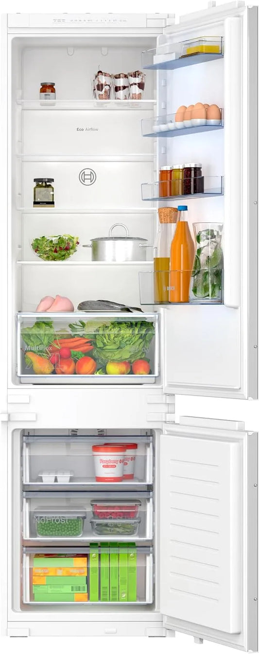 Bosch Serie 2 KIN96NSE0 Congelatore, 215 L, 194 x 56 cm, da incasso, vano congelatore, freezer verticale, volume di raffreddamento in più dell'11%