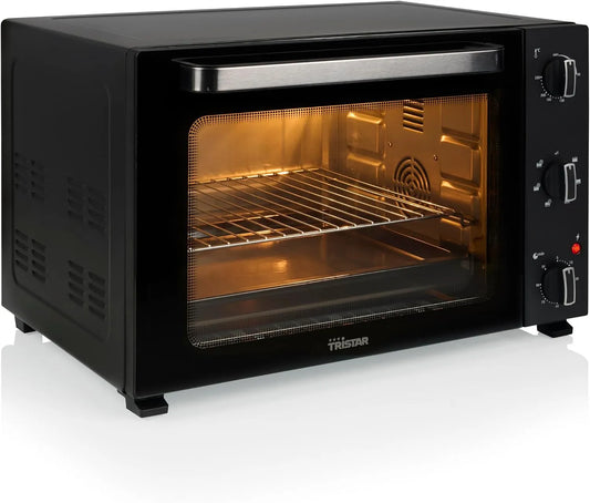 Forno elettrico OV-3665, 48 L, 1800 W, 6 programmi, timer, Porta Doppio Vetro, Luce Interna, Teglia e Griglia