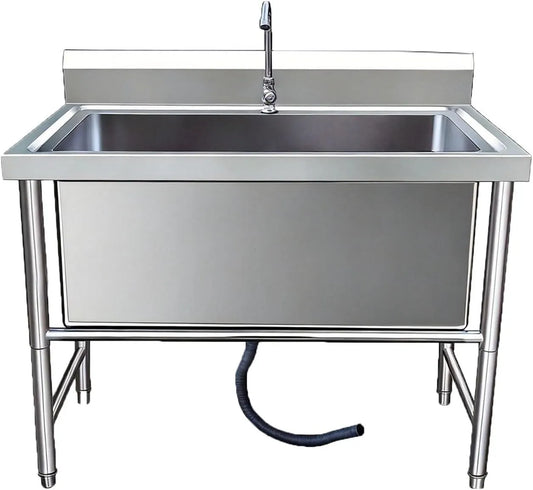Lavello da cucina H40Cm, scongelamento, acciaio inox, Lavello in Acciaio Inox H40Cm Vasca for Scongelamento Ammollo Della Cucina