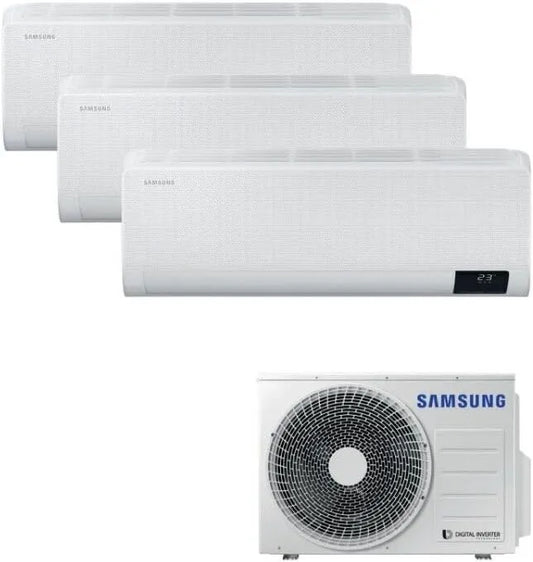 Samsung AJ052TXJ3KG Condizionatore, Wi-Fi, SAMSUNG WINDFREE COMFORT S2 CONDIZIONATORE AJ052TXJ3KG TRIAL SPLIT 7000+7000+12000 BTU WIFI A++