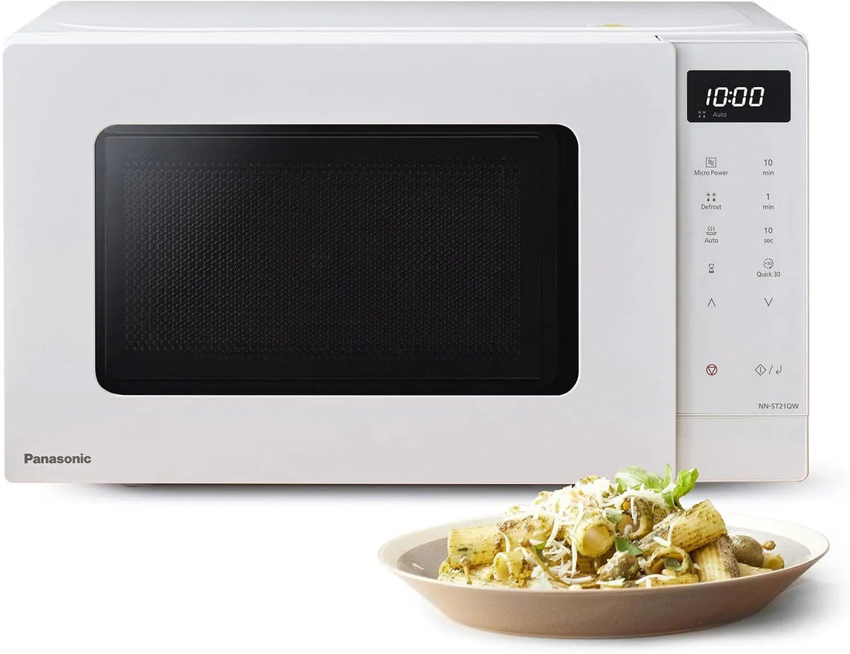 Panasonic NN-ST21QWEPG Forno a microonde, 20 L, 800 W, 11 programmi, timer, scongelamento, bianco, Display LED, 5 Impostazioni di Potenza, 800W