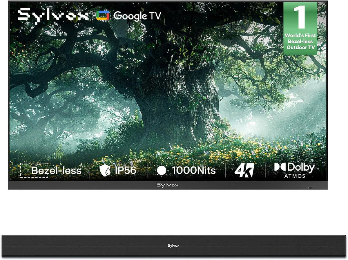 Google 1000Nits Smart TV, 65 pollici, televisore, 4K UHD, audio Dolby, Wi-Fi, esterno, IP65, Bluetooth, Dolby Atmos, Smart Google Outdoor TV