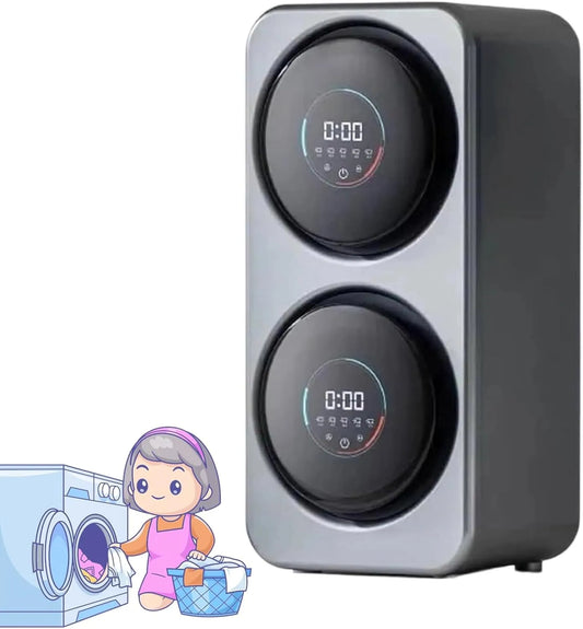 Asciugatrice, 3.5 L, 160 W, portatile, montaggio a parete, timer, acciaio inox, grigio, Fino 65°C, per Casa S5Wall-mountedmodel-Gray, Carica Frontale