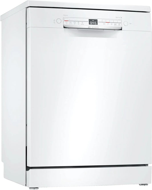 Bosch Serie 2 SMS2ITW33E Lavastoviglie, 60cm, Home Connect, libera installazione, bianco, Assistente al lavaggio, Programma preferito, EcoDosage